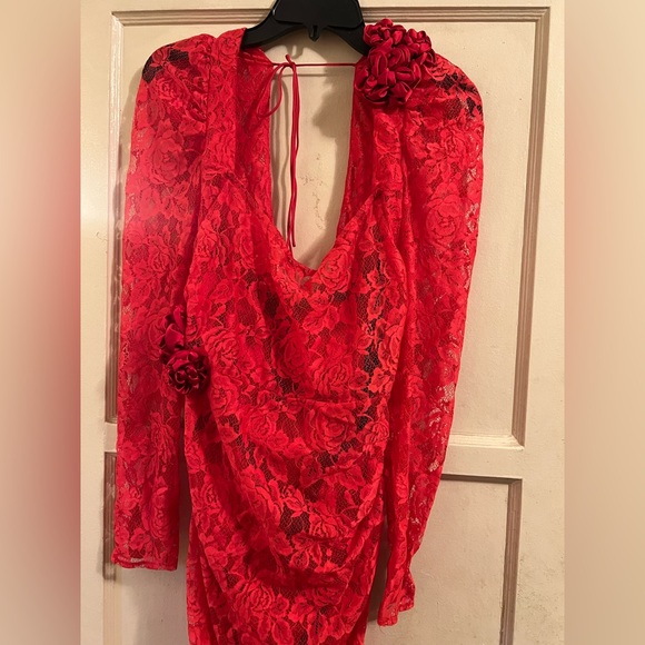 For Love and Lemons Elegant Red Lace Dress Sz XL NWT and never worn - Picture 7 of 8